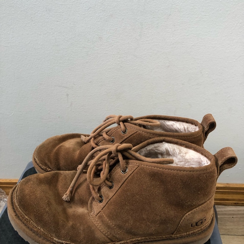 UGG Chestnut Suede Lace-Up Boots